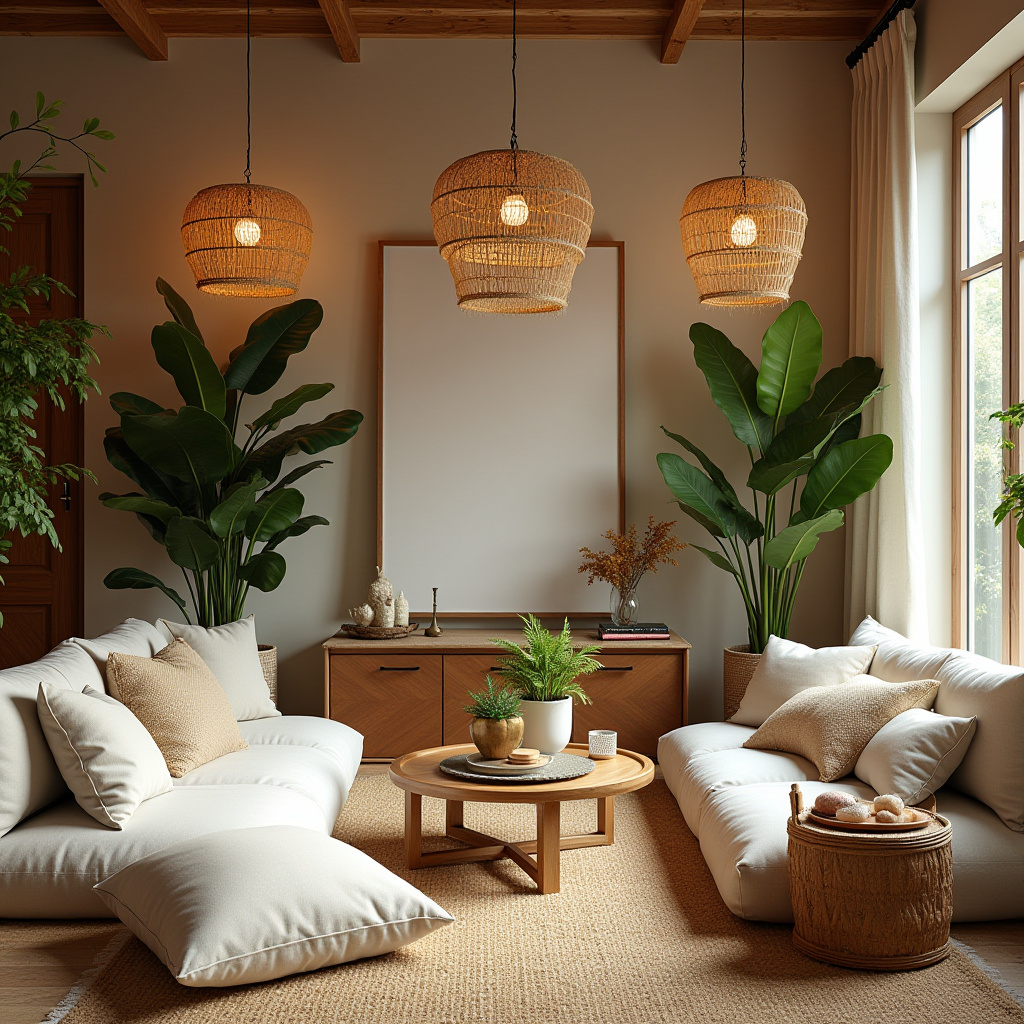 warm boho living room 5