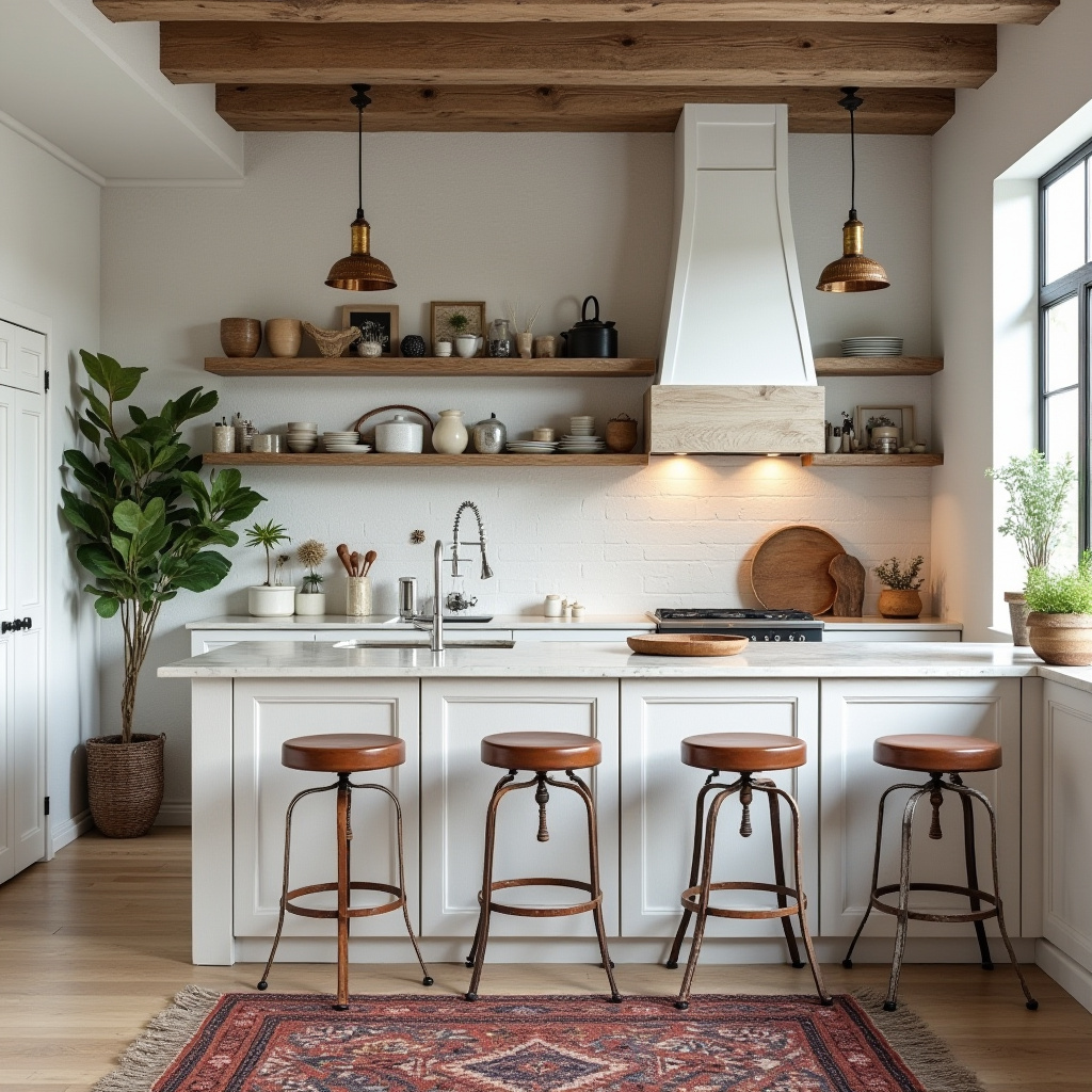 white boho kitchen 10