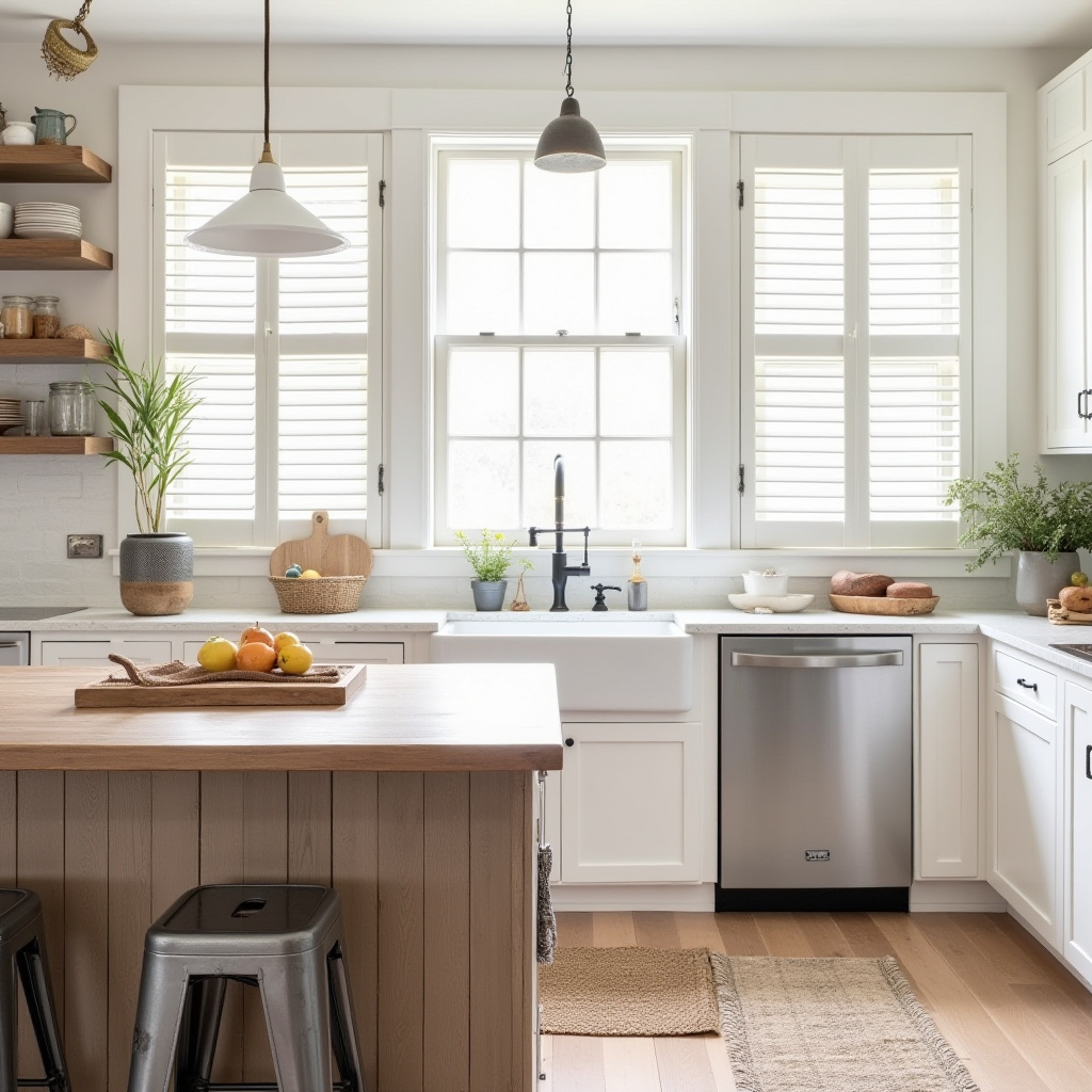 white boho kitchen 26