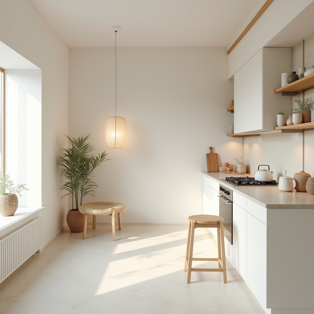 white boho kitchen 27