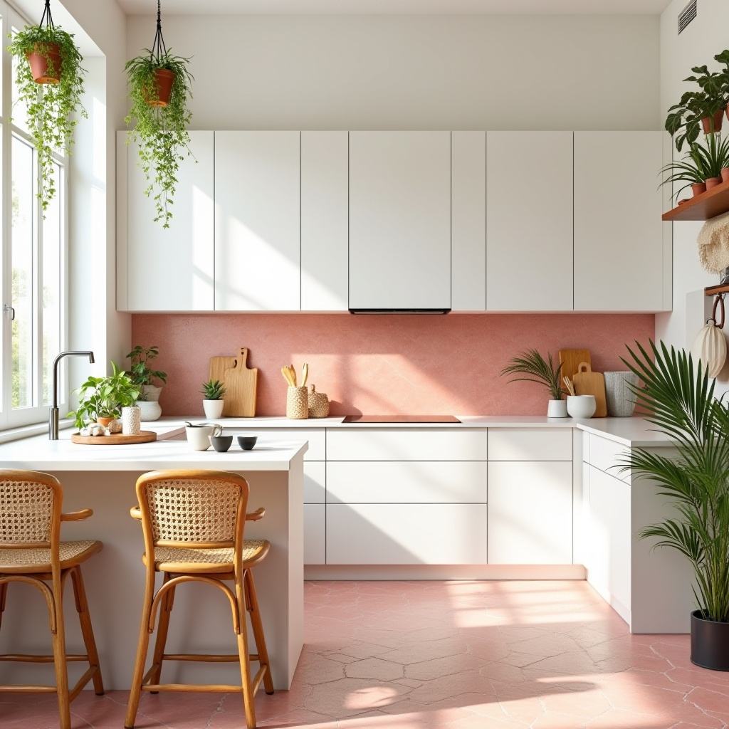 white boho kitchen 29