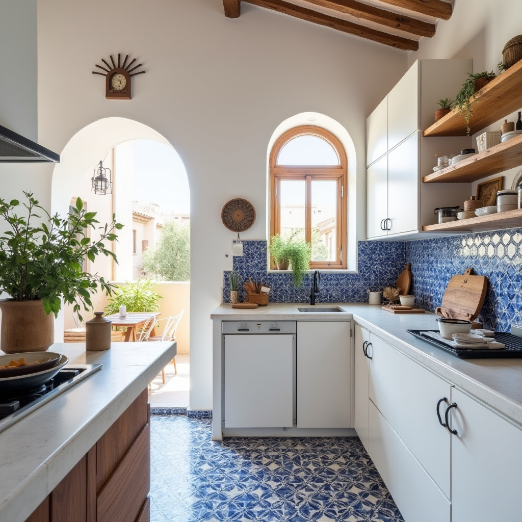 white boho kitchen 36
