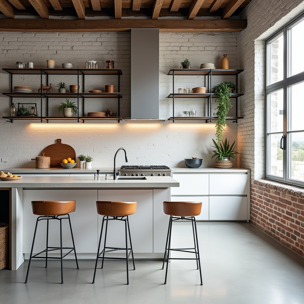 white boho kitchen 37
