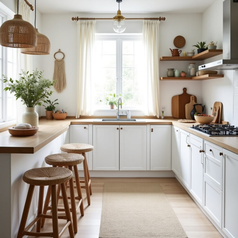 white boho kitchen ideas 1