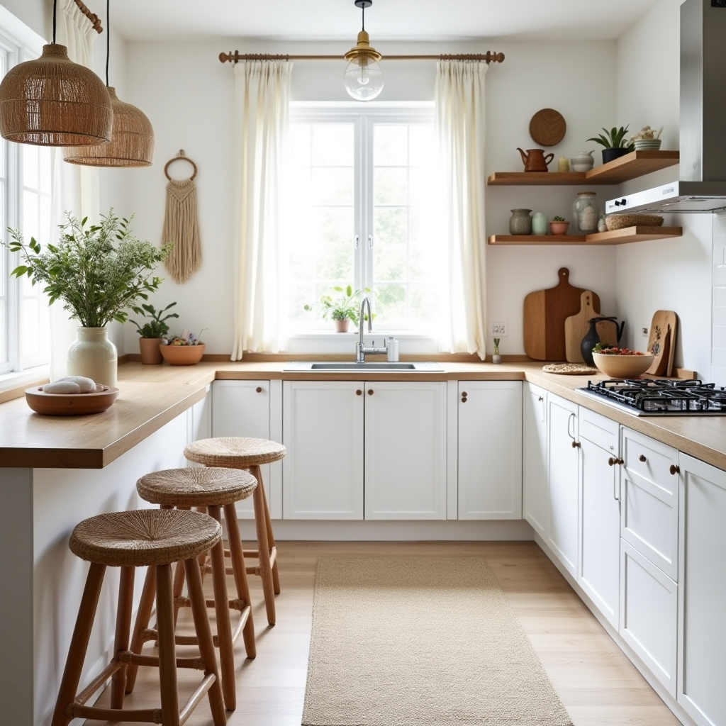 white boho kitchen ideas 1