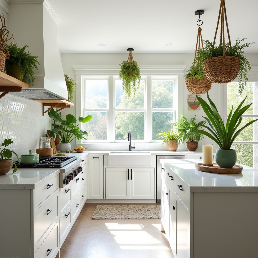 white boho kitchen ideas 25