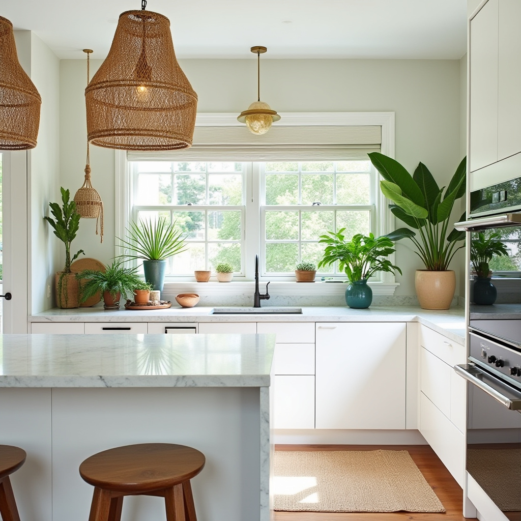 white boho kitchen ideas 26
