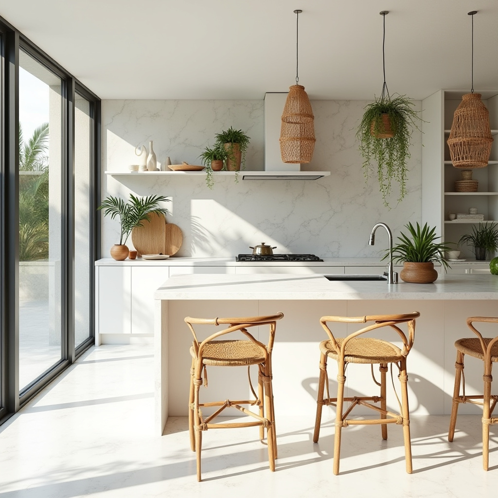white boho kitchen ideas 5