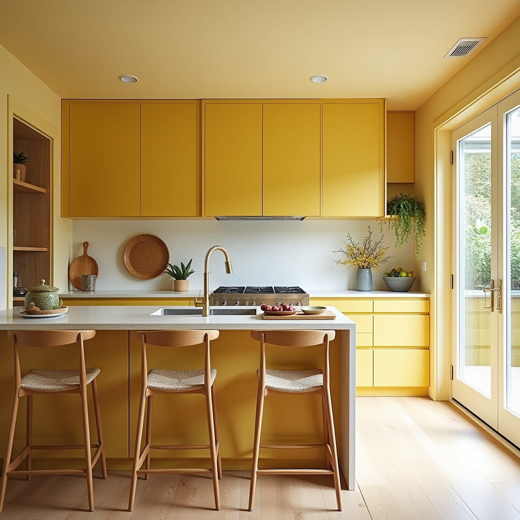 yellow boho kitchen 23