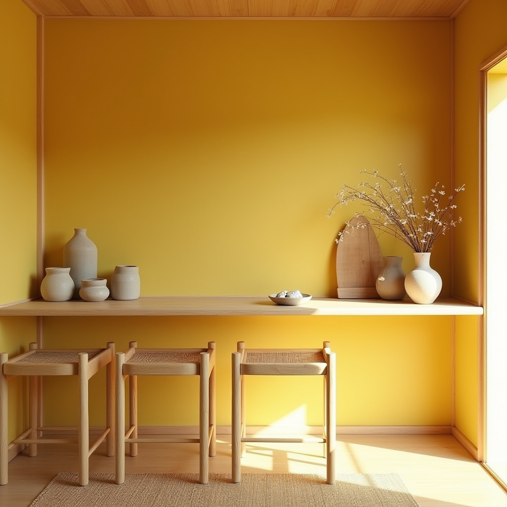 yellow boho kitchen 29