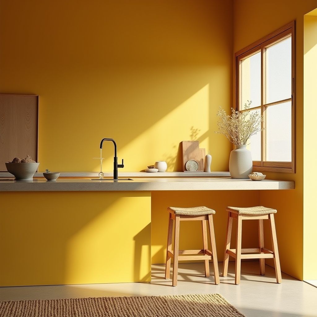 yellow boho kitchen 30