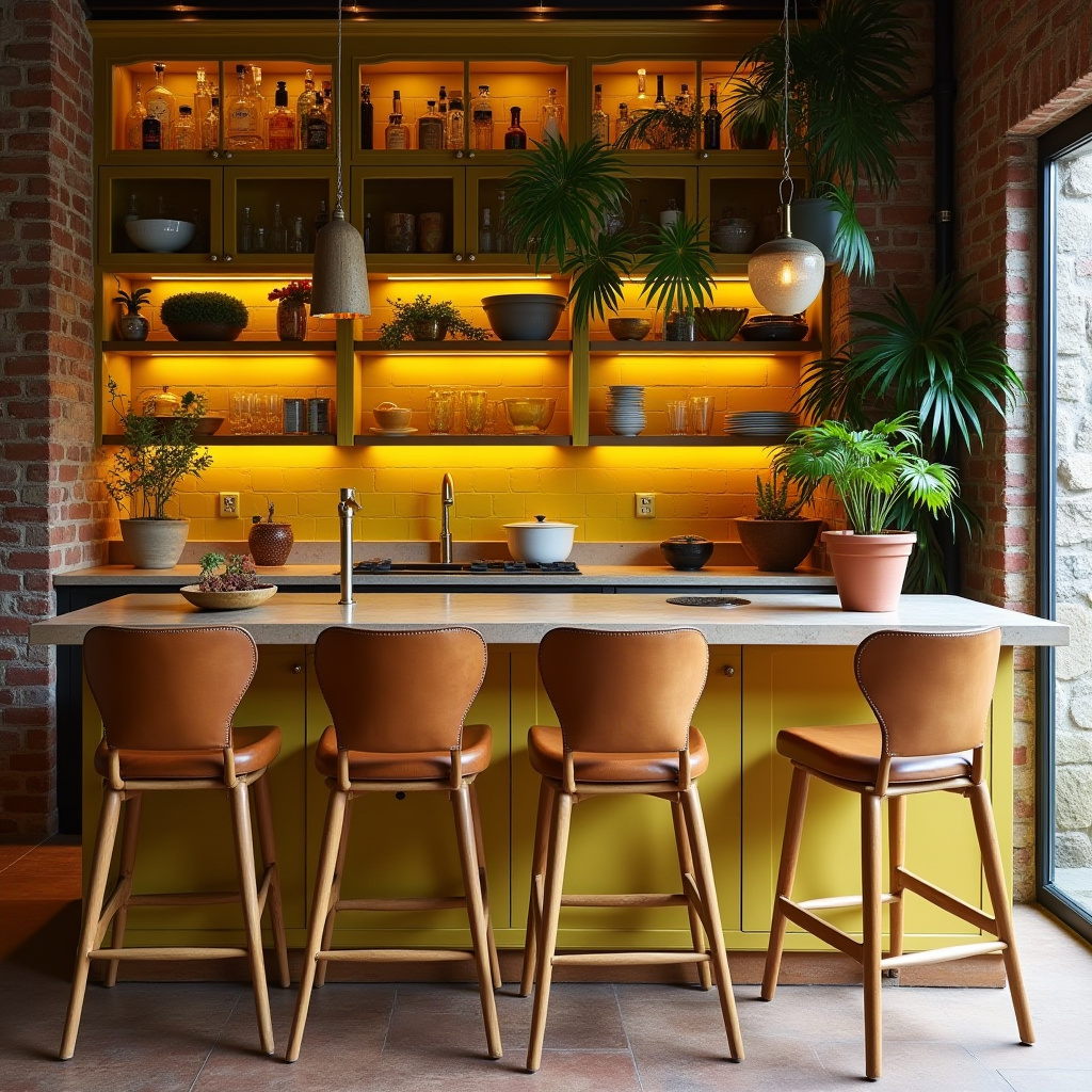 yellow boho kitchen 9